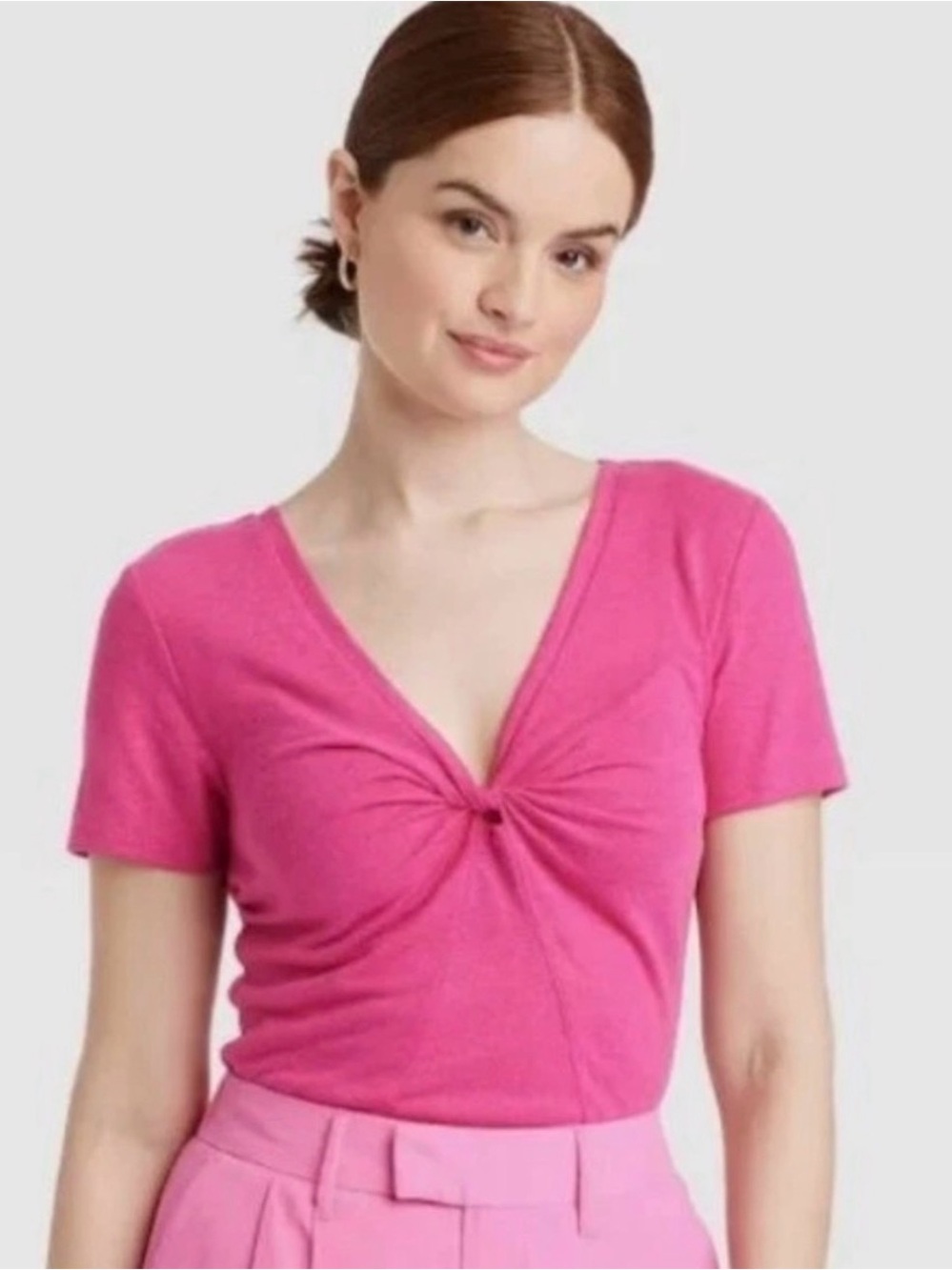 5/$25 A New Day Twist-Front V-neck Short Sleeve Tee